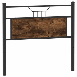 Tête de lit chêne fumé 107 cm bois d'ingénierie et acier 