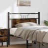 Tête de lit chêne fumé 107 cm bois d'ingénierie et acier 