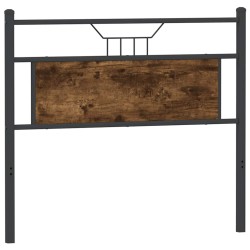 Tête de lit chêne fumé 107 cm bois d'ingénierie et acier 
