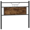 Tête de lit chêne fumé 107 cm bois d'ingénierie et acier 