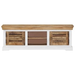 Meuble TV 118x30x40 cm Bois de manguier massif 