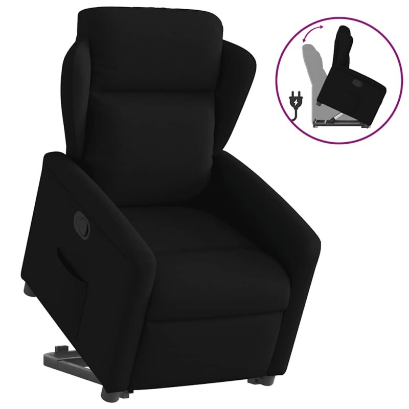 Fauteuil inclinable noir tissu 