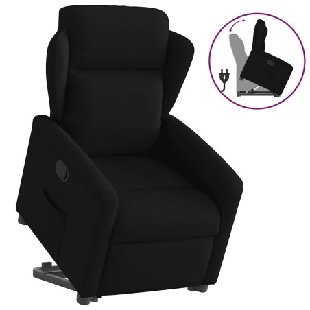 Fauteuil inclinable noir tissu 