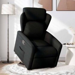 Fauteuil inclinable noir tissu 