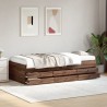 Lit de jour avec tiroirs sans matelas chêne marron 90x190 cm 