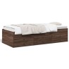 Lit de jour avec tiroirs sans matelas chêne marron 90x190 cm 