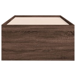 Lit de jour avec tiroirs sans matelas chêne marron 90x190 cm 
