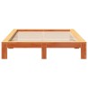 Cadre de lit sans matelas cire marron 150x200cm bois pin massif 