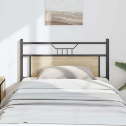 Tête de lit chêne sonoma 107 cm bois d'ingénierie et acier 