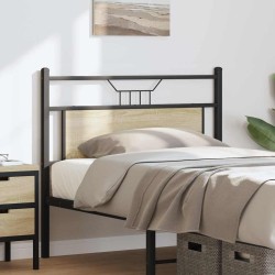 Tête de lit chêne sonoma 107 cm bois d'ingénierie et acier 