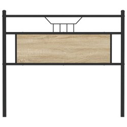 Tête de lit chêne sonoma 107 cm bois d'ingénierie et acier 
