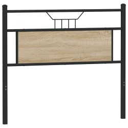 Tête de lit chêne sonoma 107 cm bois d'ingénierie et acier 