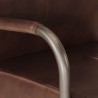 Fauteuil marron cuir véritable 