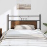 Tête de lit chêne marron 107 cm bois d'ingénierie et acier 