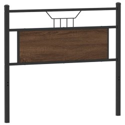 Tête de lit chêne marron 107 cm bois d'ingénierie et acier 