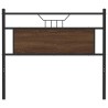 Tête de lit chêne marron 107 cm bois d'ingénierie et acier 