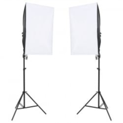 Kit de studio photo avec éclairage toile de fond et réflecteur 