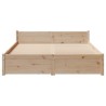 Cadre de lit sans matelas 120x190 cm bois de pin massif 