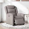 Fauteuil inclinable électrique Taupe Tissu 