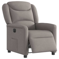 Fauteuil inclinable électrique Taupe Tissu 