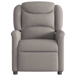 Fauteuil inclinable électrique Taupe Tissu 