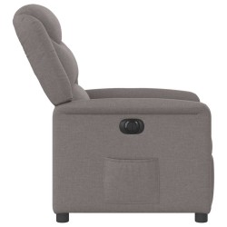 Fauteuil inclinable électrique Taupe Tissu 