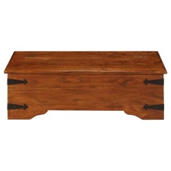 Table basse Bois d'acacia solide avec finition miel 110x55x35cm 