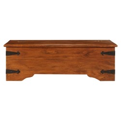Table basse Bois d'acacia solide avec finition miel 110x55x35cm 