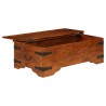 Table basse Bois d'acacia solide avec finition miel 110x55x35cm 