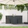 Set de balcon 2 places gris bois de pin massif 