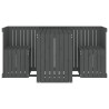 Set de balcon 2 places gris bois de pin massif 