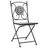 Mobilier de bistro 3 pcs mosaïque Carreaux céramiques Gris  