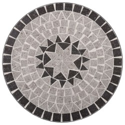 Mobilier de bistro 3 pcs mosaïque Carreaux céramiques Gris  