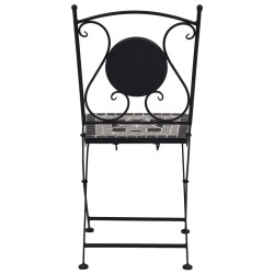 Mobilier de bistro 3 pcs mosaïque Carreaux céramiques Gris  