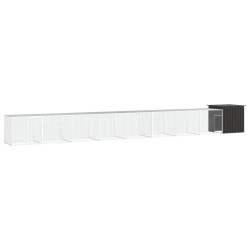 Poulailler Anthracite 900x91x100 cm Acier galvanisé 