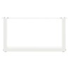 Pieds de table basse en U 2 pièces Blanc 70 x (30-31) cm Acier 