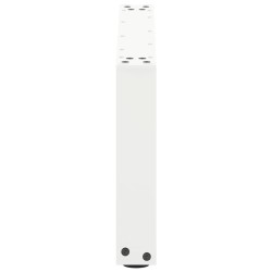 Pieds de table basse en U 2 pièces Blanc 70 x (30-31) cm Acier 