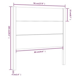 Tête de lit 96x4x100 cm Bois massif de pin 