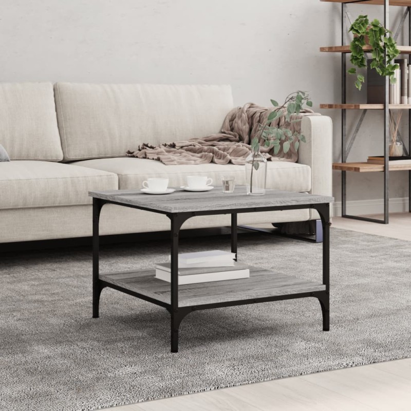 Table basse sonoma gris 55x55x40 cm bois d'ingénierie Table basse sonoma gris 55x55x40 cm bois d'ingénierie