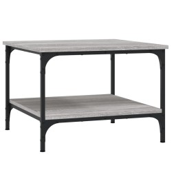Table basse sonoma gris 55x55x40 cm bois d'ingénierie 