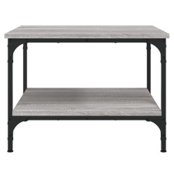 Table basse sonoma gris 55x55x40 cm bois d'ingénierie 