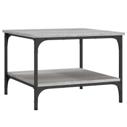 Table basse sonoma gris 55x55x40 cm bois d'ingénierie 
