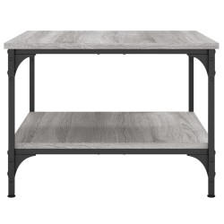 Table basse sonoma gris 55x55x40 cm bois d'ingénierie 
