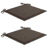 Chaises pliables d'extérieur lot de 2 et coussins Bois d'acacia 