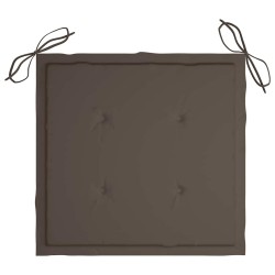 Chaises pliables d'extérieur lot de 2 et coussins Bois d'acacia 