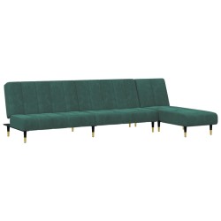 Ensemble de canapés 2 pcs vert foncé velours 