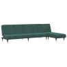 Ensemble de canapés 2 pcs vert foncé velours 
