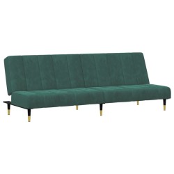 Ensemble de canapés 2 pcs vert foncé velours 