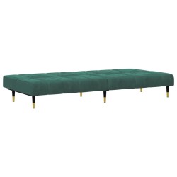 Ensemble de canapés 2 pcs vert foncé velours 