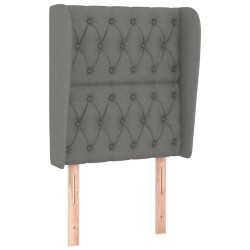 Sommier à lattes de lit avec matelas Gris foncé 80x200 cm Tissu 